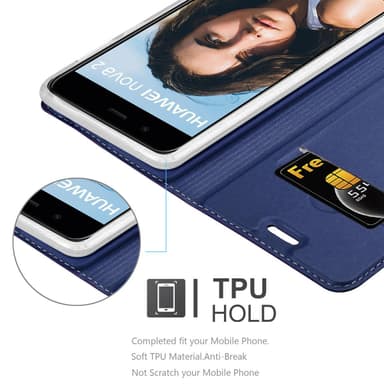 Huawei NOVA 2 Cover Etui Case (Blå)