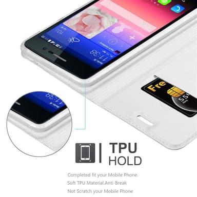 Huawei ASCEND P7 Cover Etui Case (Sølv)