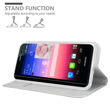 Huawei ASCEND P7 Cover Etui Case (Sølv)
