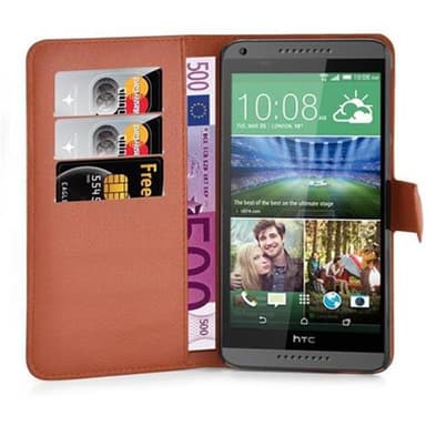 HTC Desire 820 Pungetui Cover Case (Brun)