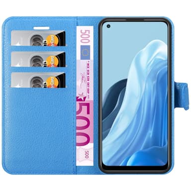 Oppo FIND X5 LITE / Reno7 5G Pungetui Cover Case (Blå)