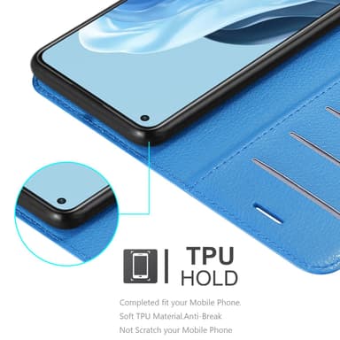 Oppo FIND X5 LITE / Reno7 5G Pungetui Cover Case (Blå)