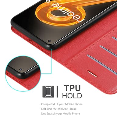 Realme 9 4G / 9 PRO+ Pungetui Cover Case (Rød)