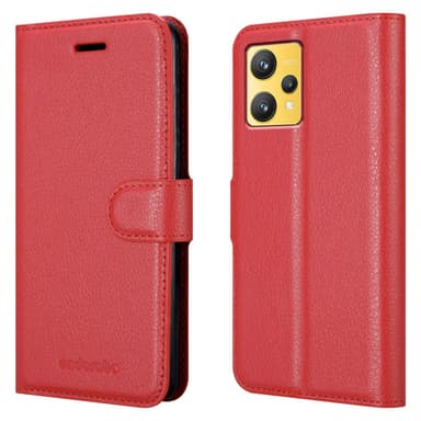 Realme 9 4G / 9 PRO+ Pungetui Cover Case (Rød)
