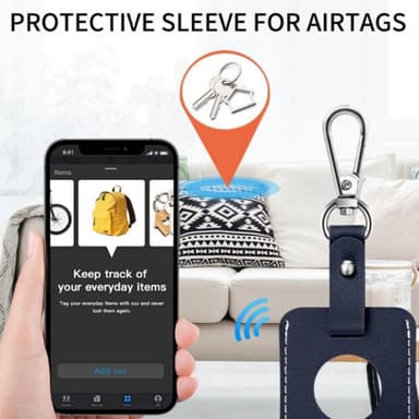 Beskyttelsesetui til Airtag finder tracker 2-pak Sort