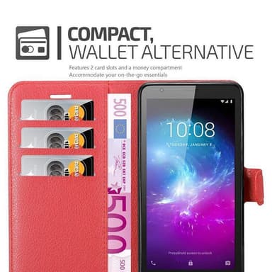 ZTE Blade A3 2019 Pungetui Cover Case (Rød)