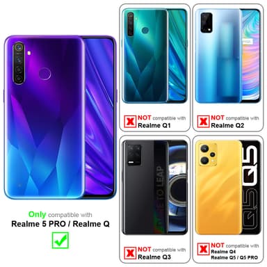 Realme 5 PRO / Realme Q Pungetui Cover Case (Blå)