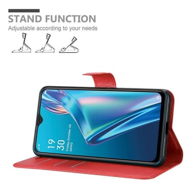 Oppo A12 Pungetui Cover Case (Rød)