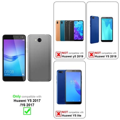 Huawei Y5 2017 / Y6 2017 Cover Etui Case (Sølv)