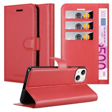 iPhone 14 PLUS Pungetui Cover Case (Rød)