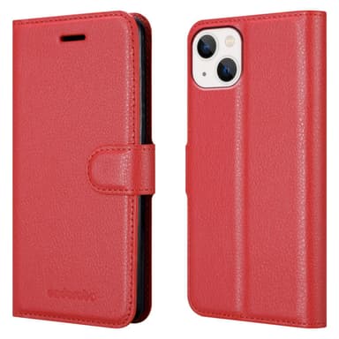iPhone 14 PLUS Pungetui Cover Case (Rød)