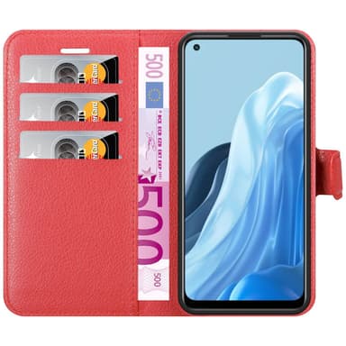 Oppo FIND X5 LITE / Reno7 5G Pungetui Cover Case (Rød)