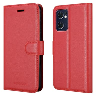 Oppo FIND X5 LITE / Reno7 5G Pungetui Cover Case (Rød)