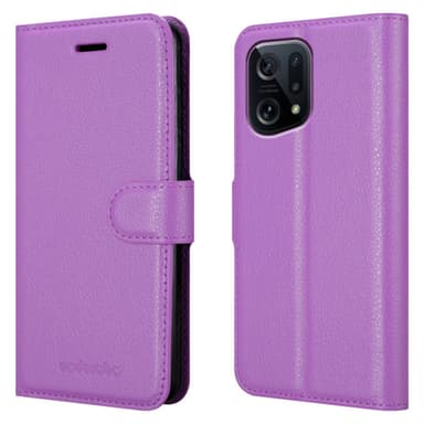 Oppo FIND X5 Pungetui Cover Case (Lilla)