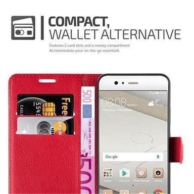 Huawei P10 PLUS Pungetui Cover Case (Rød)