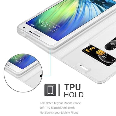 Samsung Galaxy A7 2015 Cover Etui Case (Sølv)