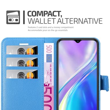 Realme X2 / XT / Oppo K5 Pungetui Cover Case (Blå)