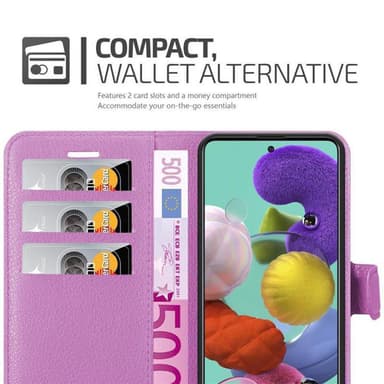Samsung Galaxy A51 5G Pungetui Cover Case (Lilla)
