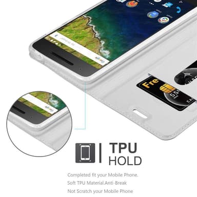 Huawei Google NEXUS 6P Cover Etui Case (Sølv)