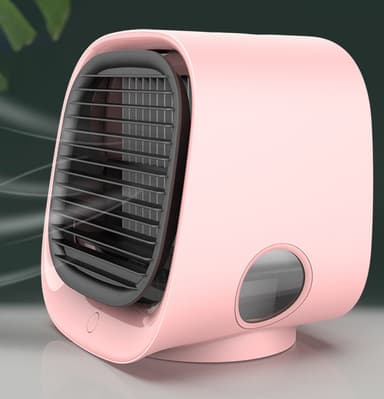 Luftkøler 4-i-1 ventilator / luftfugter / luftrenser med LED Pink