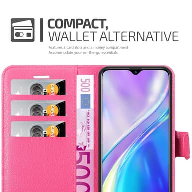 Realme X2 / XT / Oppo K5 Pungetui Cover Case (Lyserød)