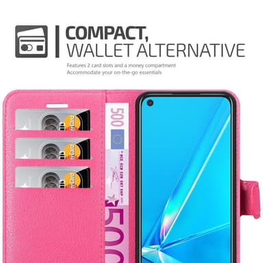 Oppo A92 Pungetui Cover Case (Lyserød)