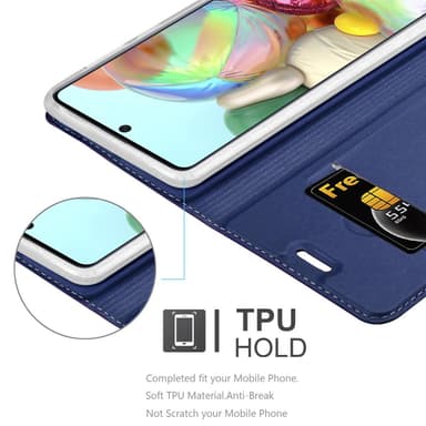 Samsung Galaxy A71 5G Cover Etui Case (Blå)