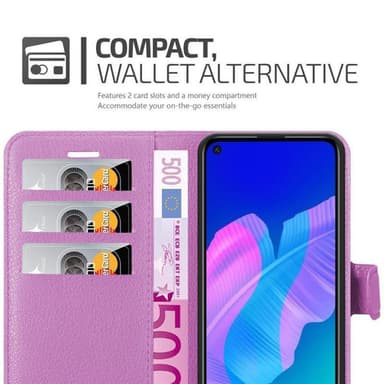 Huawei P40 LITE E Pungetui Cover Case (Lilla)
