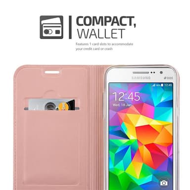 Samsung Galaxy GRAND PRIME Cover Etui Case (Lyserød)
