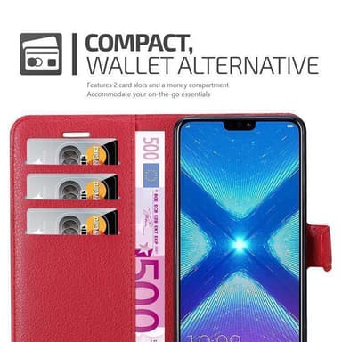 Honor 8X Pungetui Cover Case (Rød)