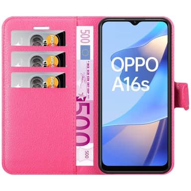 Oppo A16s / A54s Pungetui Cover Case (Lyserød)