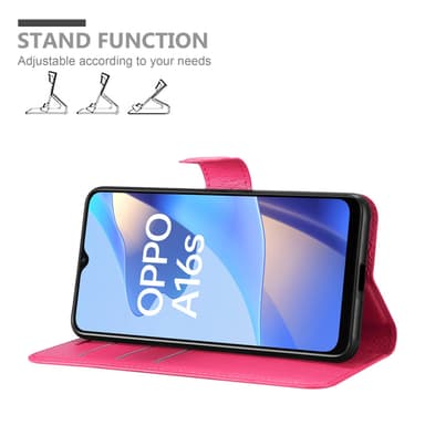 Oppo A16s / A54s Pungetui Cover Case (Lyserød)