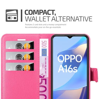 Oppo A16s / A54s Pungetui Cover Case (Lyserød)