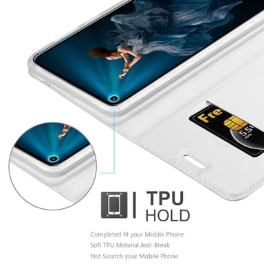 Honor 20 PRO Cover Etui Case (Sølv)