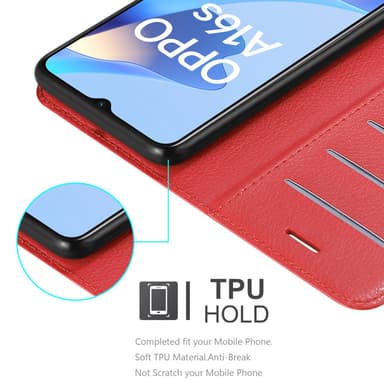 Oppo A16s / A54s Pungetui Cover Case (Rød)