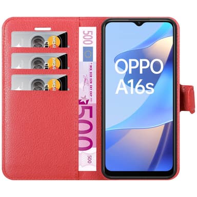 Oppo A16s / A54s Pungetui Cover Case (Rød)
