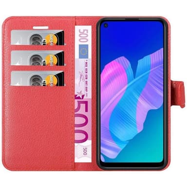 Huawei P40 LITE E Pungetui Cover Case (Rød)