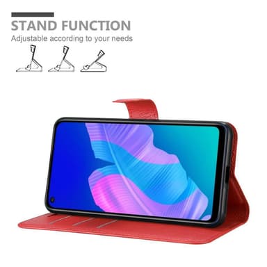 Huawei P40 LITE E Pungetui Cover Case (Rød)
