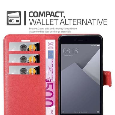 Xiaomi RedMi NOTE 5A Pungetui Cover Case (Rød)