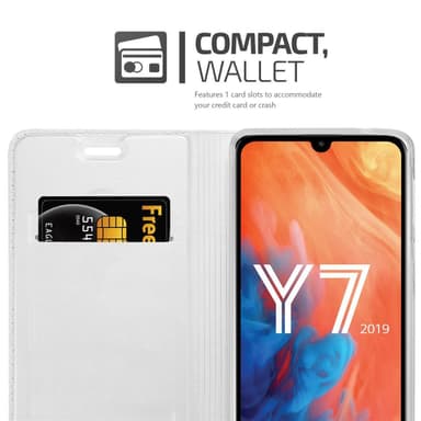 Huawei Y7 2019 / Y7 PRIME 2019 Cover Etui Case (Sølv)