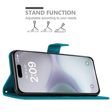 iPhone 16 Pungetui Cover Case (Blå)
