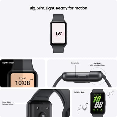 Samsung Galaxy Fit3 aktivitetsmåler (mørkegrå)