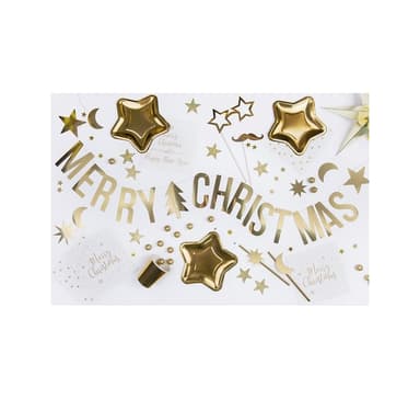 Banner Merry Christmas guld 10,5x150 cm