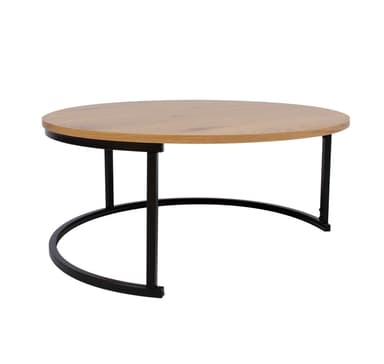 Sofabord BRITU D80xH35cm, lyst træ