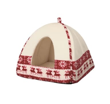 Seng Xmas Julemand 38x35x38cm rød/creme