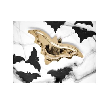 Tallerken 37,5x18,5cm Flagermus guld, pakke med 6 stk