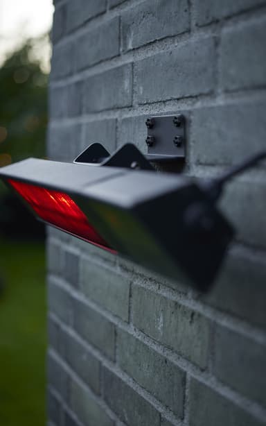 Nordic Sense Terrassevarmer til væg 1500 watt Sort