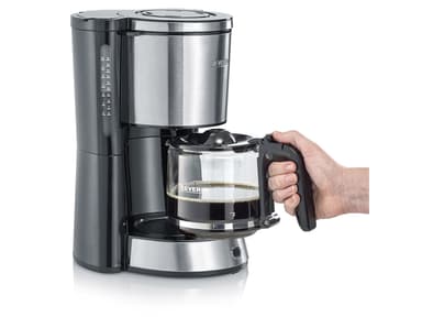 Severin Kaffemaskine 10 kopper 1000 watt Stål/Sort