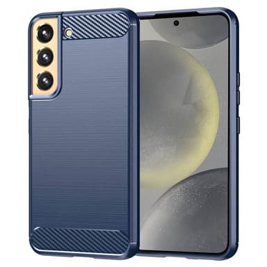 Børstet silikone cover Samsung Galaxy S25 - Blå
