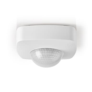 Nedis bevægelsesdetektor | Indendørs og Udendørs | 3-Wire | Type F (CEE 7/7) | 360 ° | 5 - 300 W | 300 W | 1200 W | 3 - 2000 Lux | Sensor-teknologi: PIR | Sensor rækkevidde: 2.0 - 8.0 m